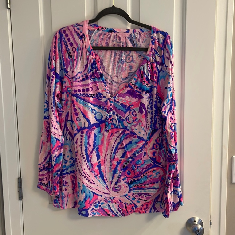 Lilly Pulitzer 100% Cotton Top Xl